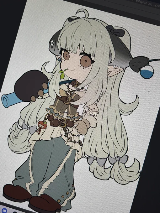 下塗りまで完成〜! 描きあげて早くフレさんの子描きたい!!