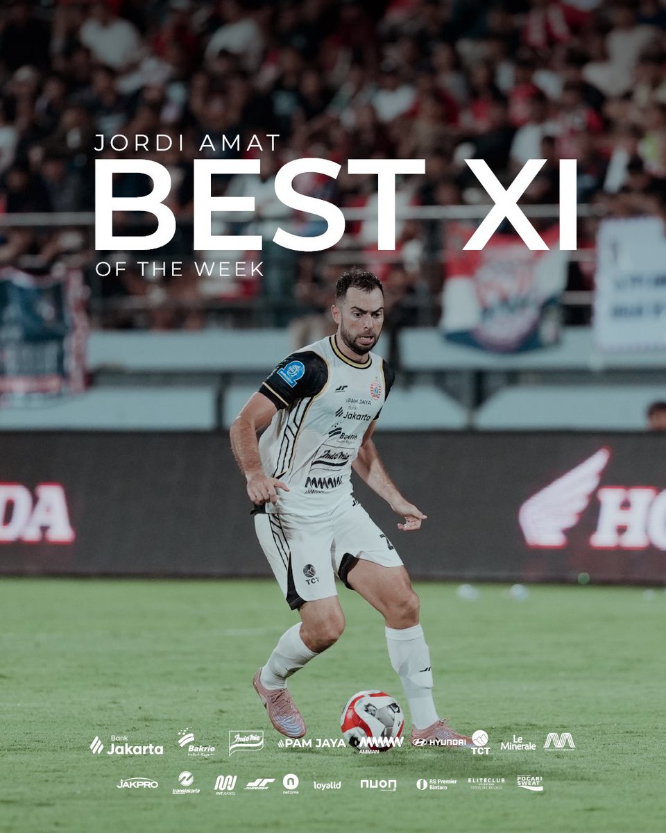 Best XI of The Week, Jordi Amat! 👑✨

#BRISuperLeague #Persija