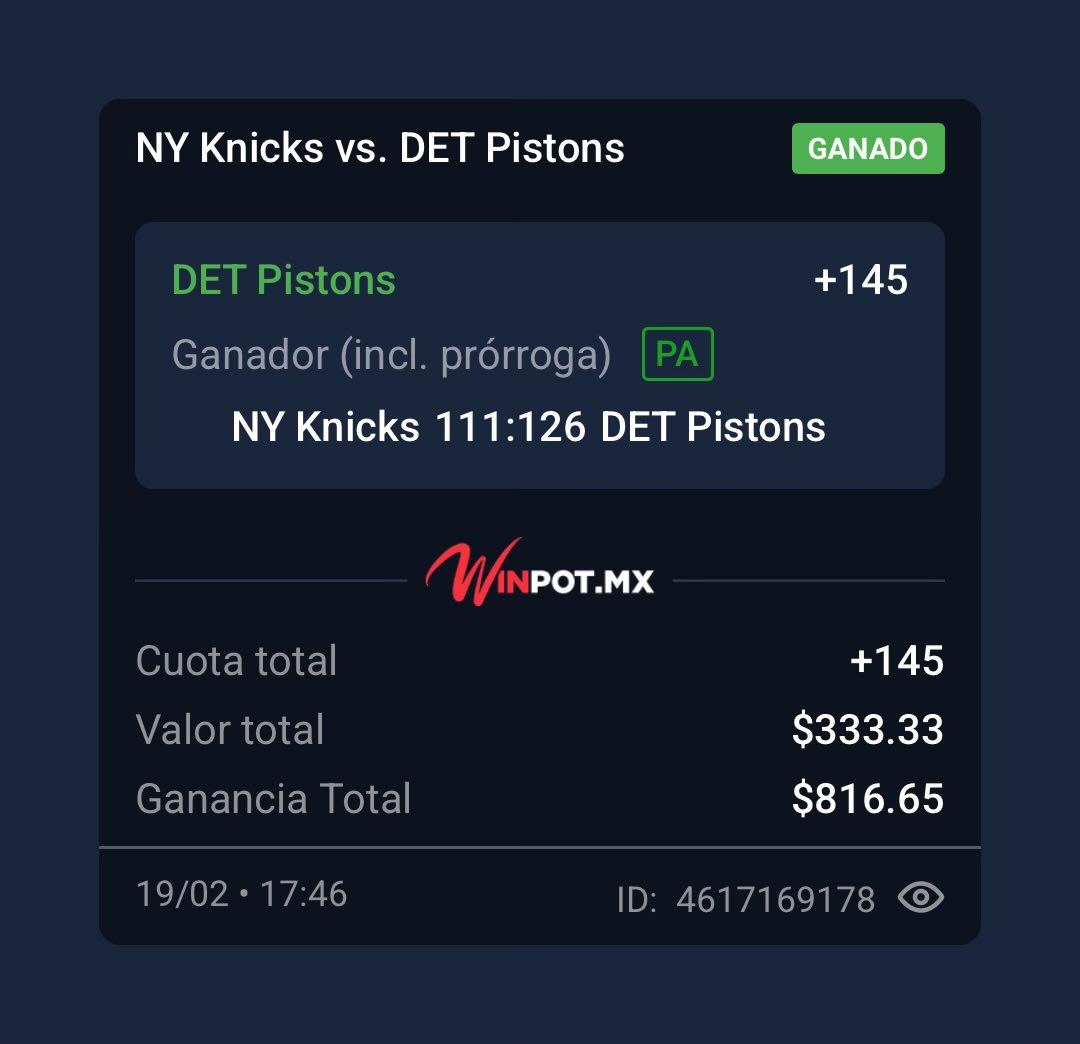 NBA POD 3✅✅✅

Cade Cunningham baby✅✅✅

🎯DET Pistons +4 (-109)✅✅✅
🎯DET Pistons ML (+145)✅✅✅