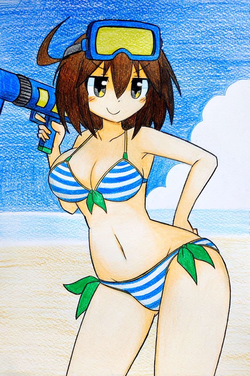 yoshi429hk1's tweet image. #自分で生み出した一次創作オリジナルキャラを流そう
よく描いているうちの子の四店 千奏ちゃんです
明るく元気な女の子です