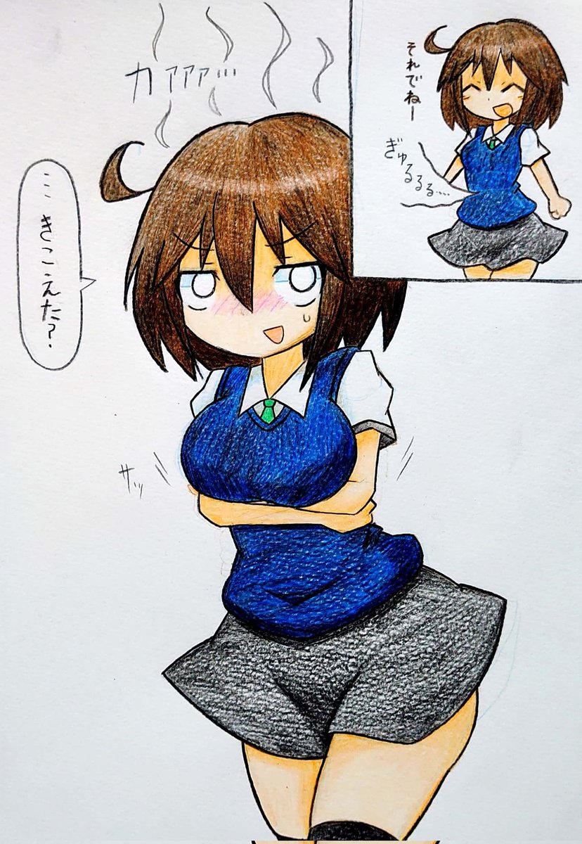 yoshi429hk1's tweet image. #自分で生み出した一次創作オリジナルキャラを流そう
よく描いているうちの子の四店 千奏ちゃんです
明るく元気な女の子です