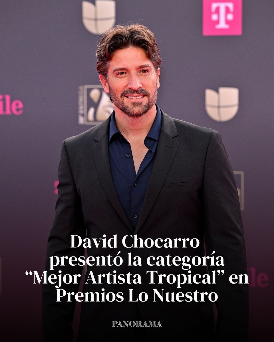 El actor David Chocarro fue parte de Premios Lo Nuestro presentando la categoría "Mejor Artista Tropical".

Durante la velada recorrió la alfombra junto a su esposa Carolina Laursen. ✨😎