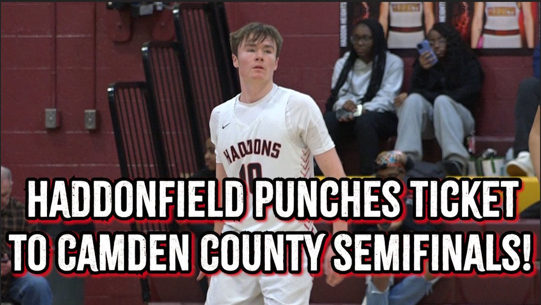 JSZ_Sports's tweet photo. Haddonfield finds themselves back in the Camden County Tournament Semifinals. The red-hot Haddons picked up their 12th consecutive win in a quarterfinal matchup against Camden Catholic.

Watch the FULL highlights⬇️

▶️: https://t.co/1UDSqjuGwj

@HMHSathletics | @HMHSBoysBKB https://t.co/hURWyYZQER