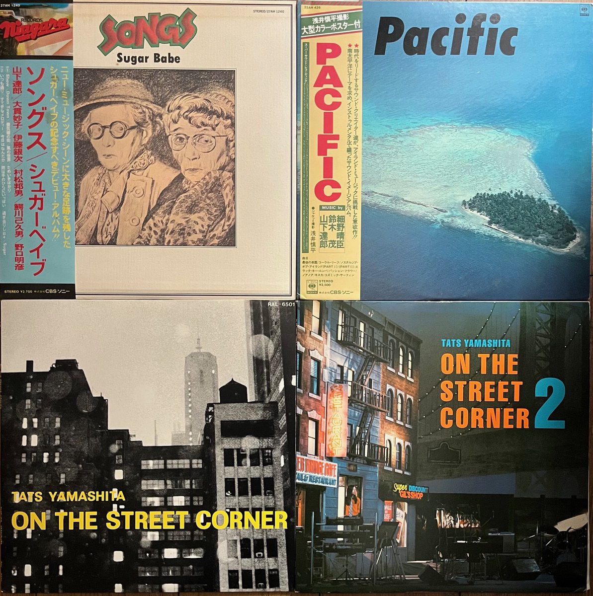 2/20(金) 12:00-20:00で営業中。 山下達郎アナログ盤入荷。 店内で視聴