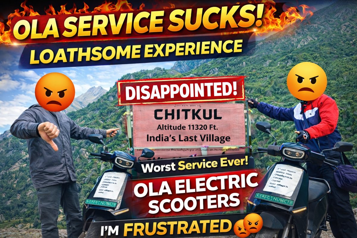 anil_lky's tweet photo. @OlaElectric There is no part available in Chandigarh.
Very disappointed by @OlaElectric .
More then 100+ scooters in the outside showroom. https://t.co/O9Dsv5dRRN