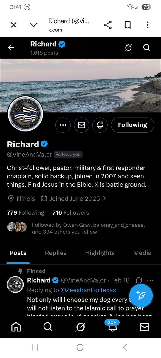 This patriot connects back and is looking for new friends 
<a href="/VineAndValor/">Richard</a> 
F&amp;R
💪🫶🇺🇸