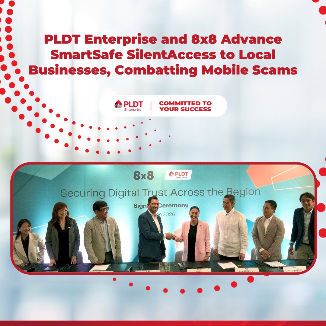 PLDTEnterprise's tweet photo. PLDT Enterprise strengthens its partnership with 8x8 through SmartSafe SilentAccess—enabling faster, more secure mobile user verification without OTPs.

Read more: https://t.co/4kGpnFqdmu

#SmartSafe #CommittedToYourSuccess https://t.co/Q0dPH9kIyt