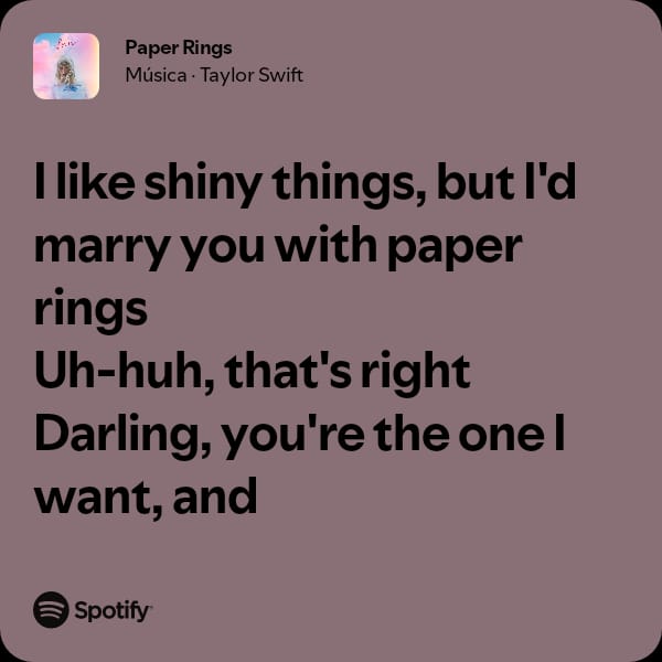 VAI CASAR COM ELE COM PAPER RINGS!!!