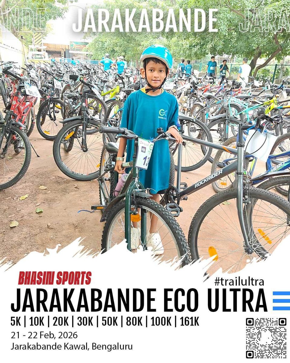 Jarakabande Eco Ultra is calling. 🌿🏃‍♂️
21–22 Feb at the wild and beautiful Jarakabande Kaval Forest.
Choose your challenge: 5K | 10K | 20K | 30K | 50K | 80K | 100K | 161K
From first-timers to ultra beasts, this is where you run with nature. 🔥🌲 

#JarakabandeEcoUltra