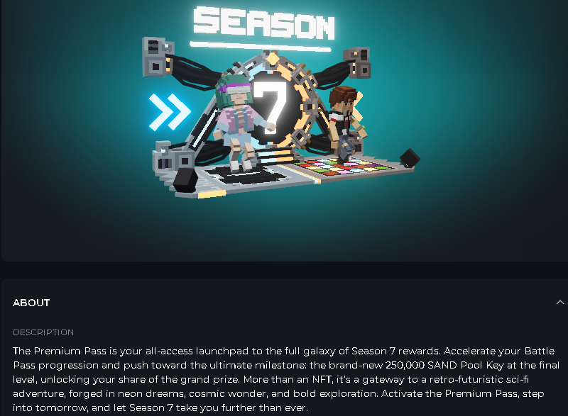 DancingSweater's tweet photo. I just picked up my season 7 pass! Cya in the Hub!!
#AlphaSeason7
#Feb25
#TheSandboxGame https://t.co/hsNiAouq8O