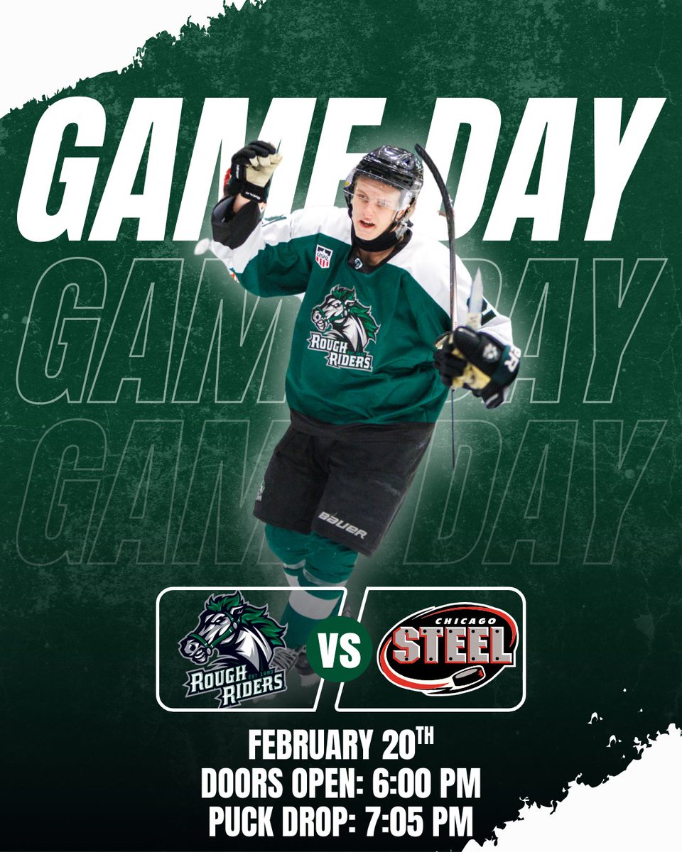 It’s College Cornhole Night at The Stable!

🆚 Chicago Steel
📆 Friday, February 20th
⏰ Doors open: 6:00 PM, Puck Drop 7:05 PM

🎟️Get your tickets now: tickets.roughridershockey.com

#LetsRide