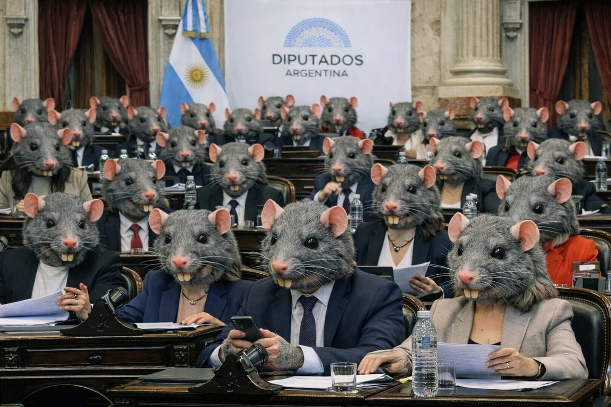 EL CONGRESO SE LLENÓ DE THERIANS QUE SE AUTOPERCIBEN RATAS Y VOTARON LA LEY!!

Nobleza obliga, el presidente <a href="/JMilei/">Javier Milei</a> tenía razón. El Parlamento es un NIDO en el que hay bastantes RATAS!
Si piensan que eliminando el artículo 44 los TRAIDORES van a LAVAR SUS CULPAS, se equivocan.