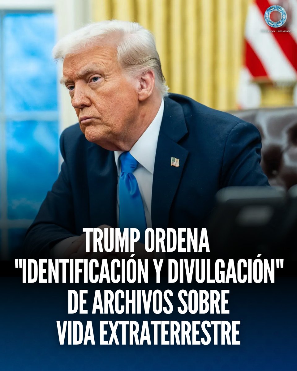 jaimemaussan1's tweet photo. "En vista del gran interés mostrado, ordenaré al Secretario de Guerra y a otros departamentos y agencias pertinentes que inicien el proceso de identificación y divulgación de archivos gubernamentales relacionados con vida extraterrestre, fenómenos aéreos no identificados (FANI) y objetos voladores no identificados (OVNI), así como cualquier otra información relacionada con estos asuntos tan complejos, pero sumamente interesantes e importantes." -Presidente Donald J. Trump
