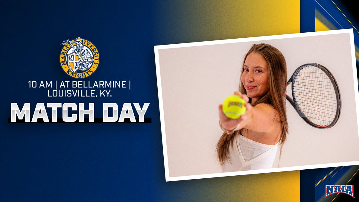MATCH DAY!! Match two of the week for <a href="/MarianWTennis/">Marian Womens Tennis</a>, the Knights are taking on D1 Bellarmine at 10 AM