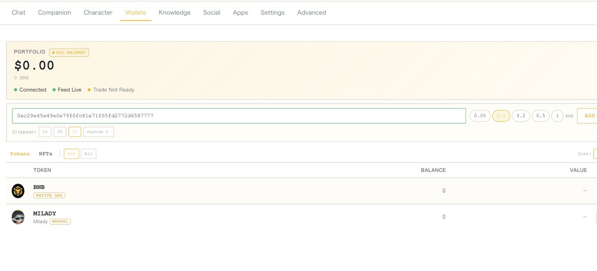 Alright... I'm gonna ask milady to buy more $milady using milady app on bsc