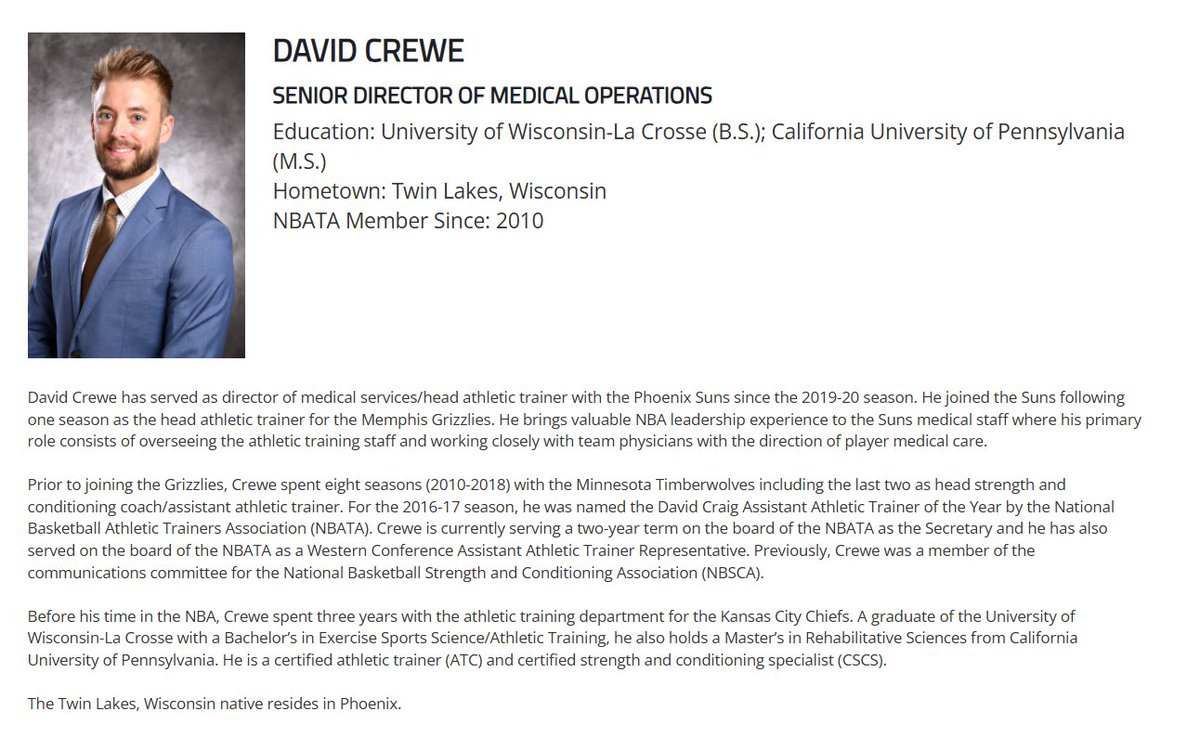 <a href="/Suns/">Phoenix Suns</a> roger sancho better be gone when the season ends but why the fuck is he still employed even after 4 straight seasons of nothing but injury problems