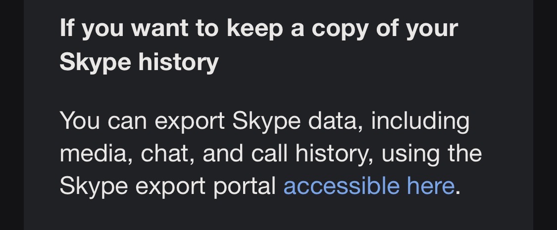 InvestNifty_ETF's tweet image. Skype chat &amp;amp; call history in 
Microsoft Teams Free 📣

Dear Skype user,

Starting April 1, 2026, 

we will be implementing changes to Skype chat and call history accessible within Microsoft Teams Free based on user activity. Here’s what this means for you.

#Skype #MSTeams