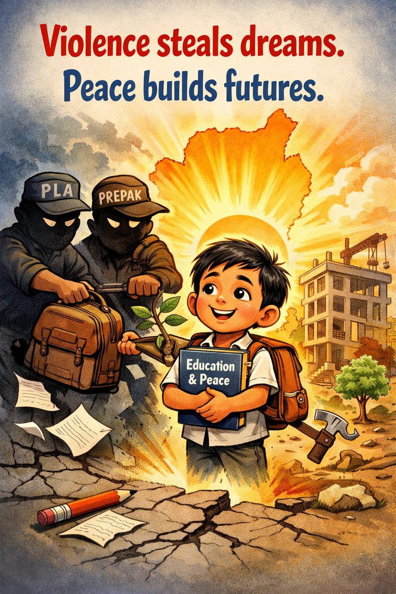 sarojamutum's tweet photo. Violence only sets us back. #PLA & #PREPAK harm our youth, education & future.
#Manipur’s strength is its people, unity & peace. Let’s guide the next generation toward growth, not conflict.
#AISummit #Galgotias @manipur_truth @manipurpolic
@LicypriyaK
https://t.co/sIrA04TA9o https://t.co/2fg6DFNFDJ