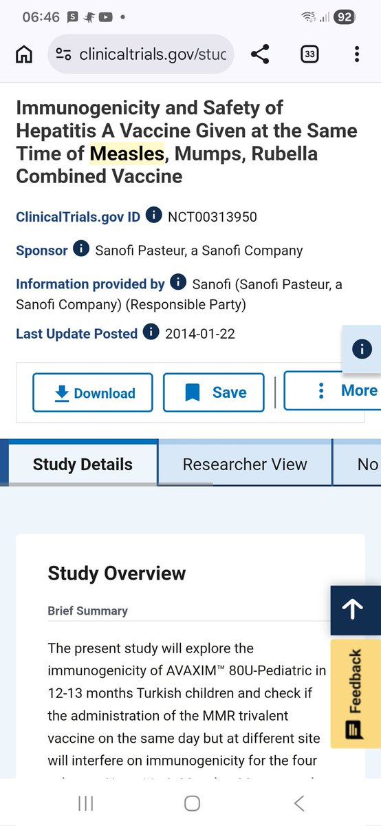 Kızamık Aşı çalışması

Türkiye’de (İzmir) çocuklar üzerinde yapılan bir aşı çalışmasının ClinicalTrials.gov kaydında

Araştırmacı isimleri yok
Hangi hastanede yapıldığı yazmıyor
Çalışma bitmiş ama sonuçlar açıklanmamış
İnsan üzerinde deney yapıp sonucu gizlemek bilim değil,