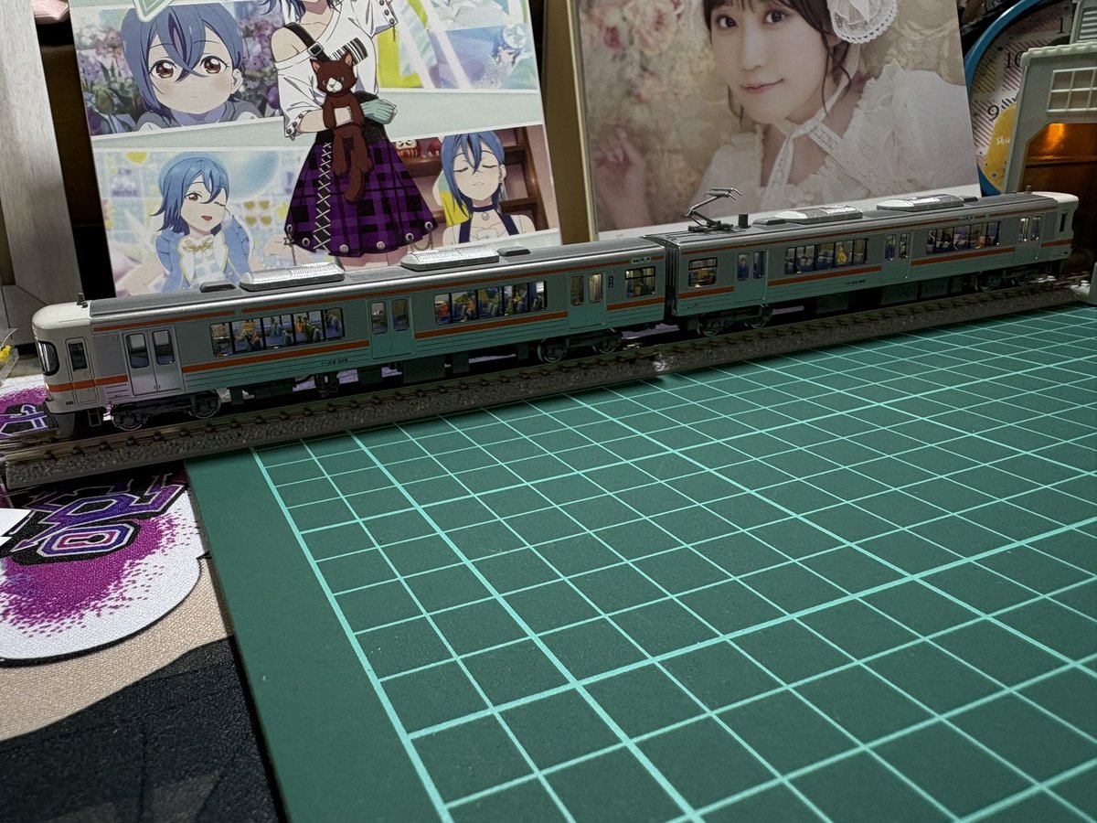 katoの313系300番台に室内灯・車内加工シール・乗客を乗せてみた