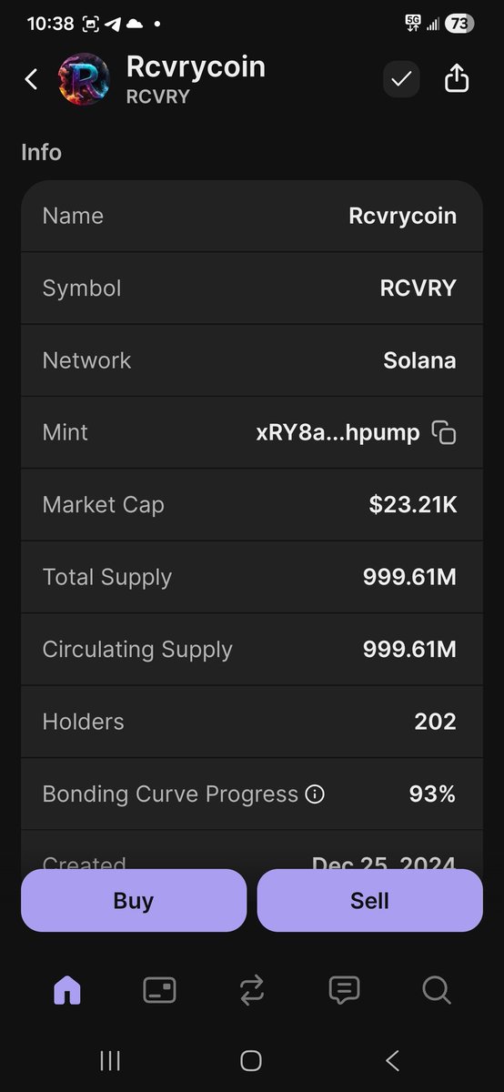 7% Left until bond Load your bags  $RCVRY  #RCVRYARMY xRY8aYXgvnm3V7wE21e1KEBj2n5LBWgppWNpnZhpump