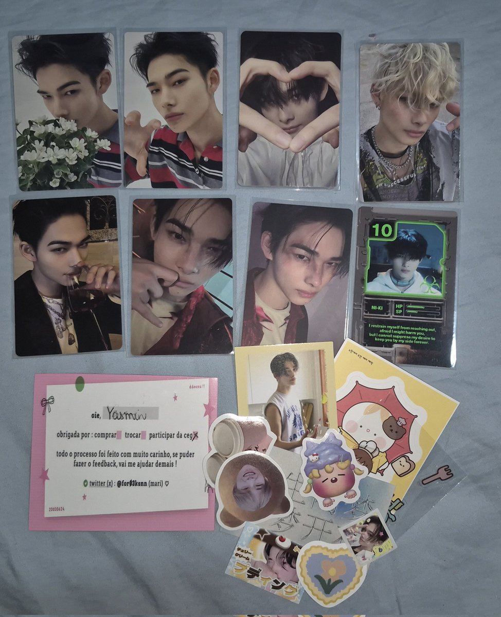 Feedback super positivo pra mari que abriu ceg desses cards lindíssimos. Chegaram super bem embalados, com brindes fofuxos e veio ate um card oficial de brinde ❤️ 

<a href="/for03ksnn/">mari vai ver o enha 🥹</a>