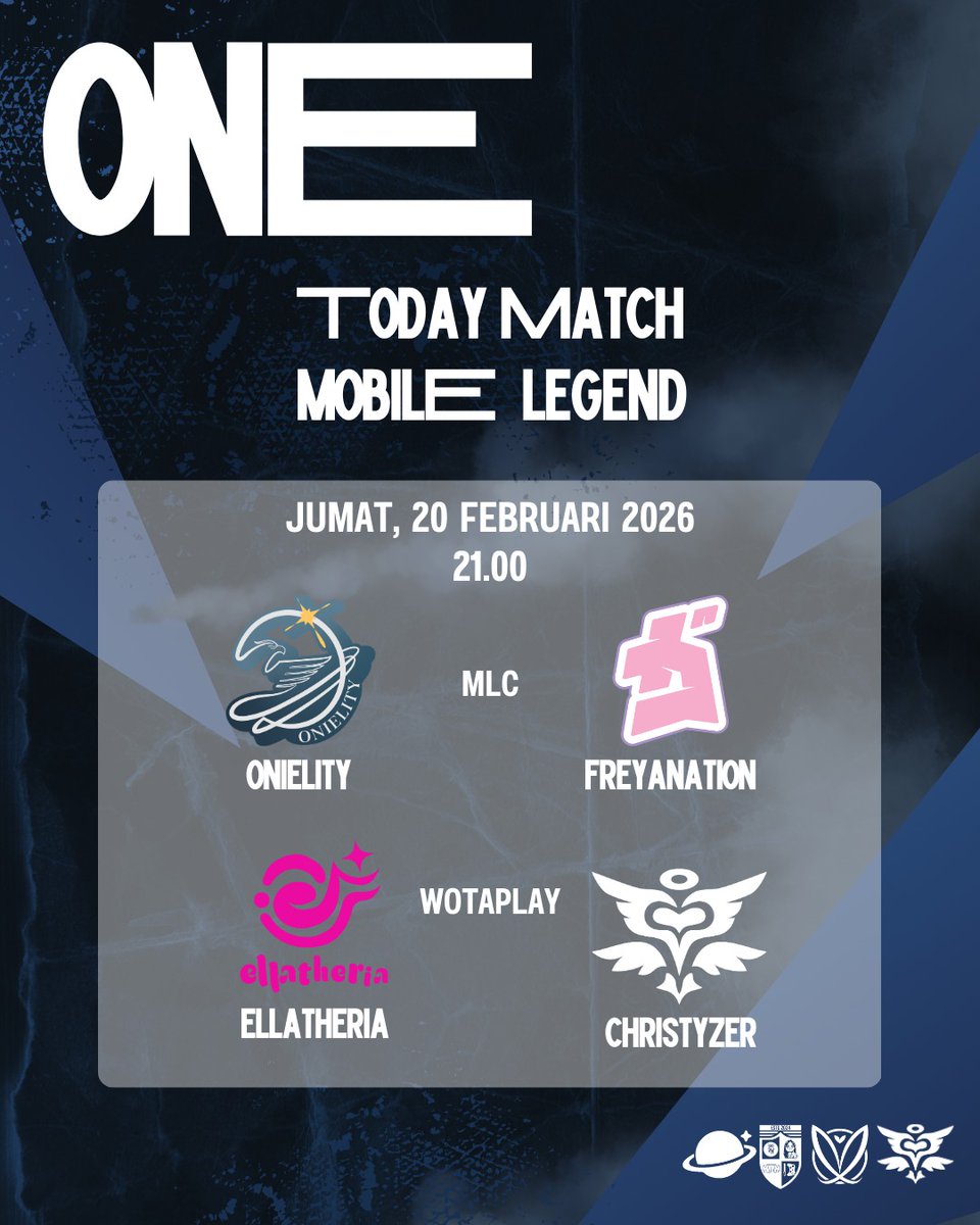 48MLC48's tweet photo. Today Match, Live on Youtube 21.00 WIB
MLC : @onielity_ofc vs @FreyanationID
Wotaplay : @EllatheriaOfc vs @Christyzer
Sekedar informasi untuk swiss stage tidak semua match akan di live kan, sehingga akan di undi setiap harinya.
#ONE https://t.co/M0tItduUhe