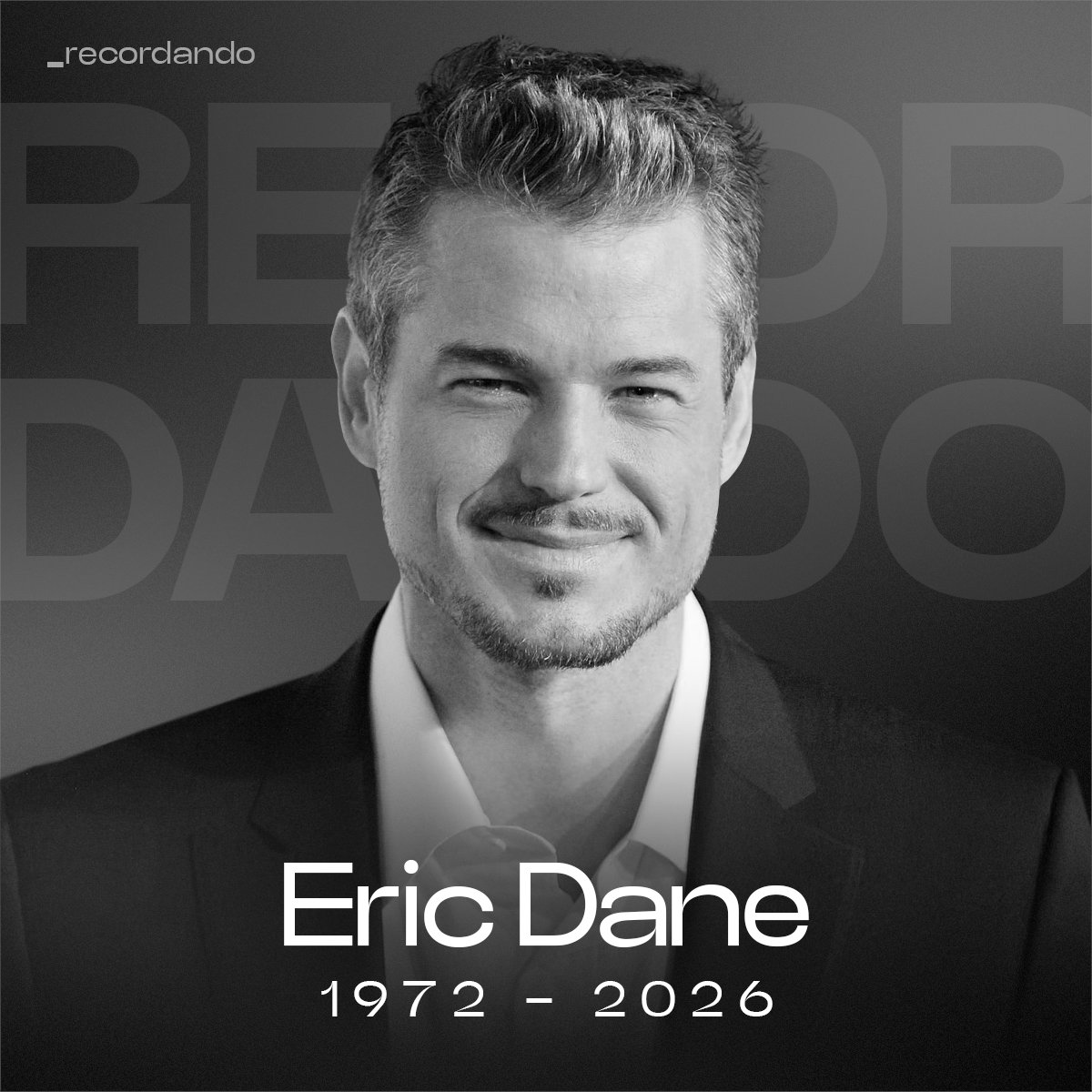 Gracias por iluminar nuestra pantalla. 😢 🖤 Descanse en paz, #EricDane. 🕊️  bit.ly/4kJ4BEV