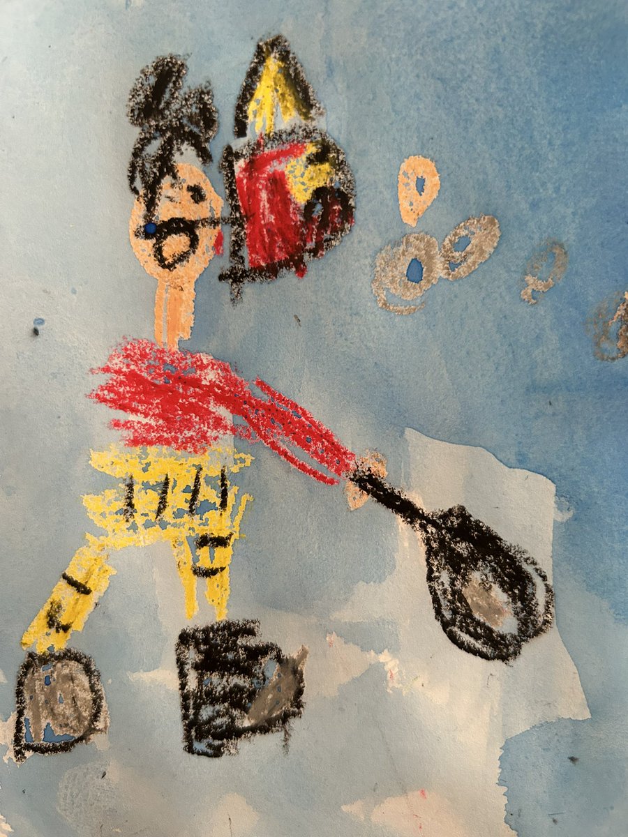 子ども達の節分の絵を見てたら1人だけ鬼をこう描いてる子がいた。 この