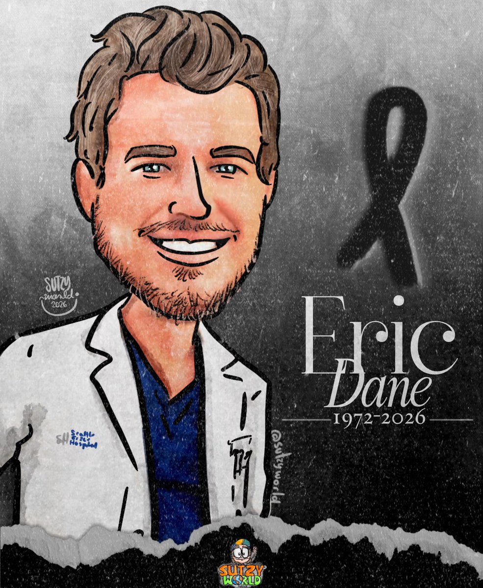 SutzyWorld's tweet photo. Cartoon #SutzyWorld Descanse en Paz Eric Dane 🙏🏻🕊️🤍 (1972-2026) https://t.co/TONEQd3eD6