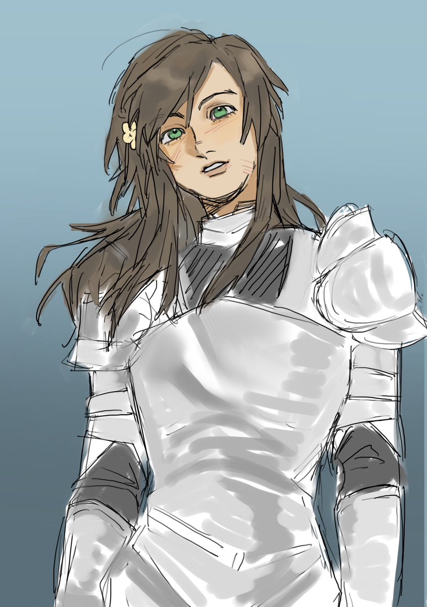 好喜歡這個潦草的盔甲塑造（x）