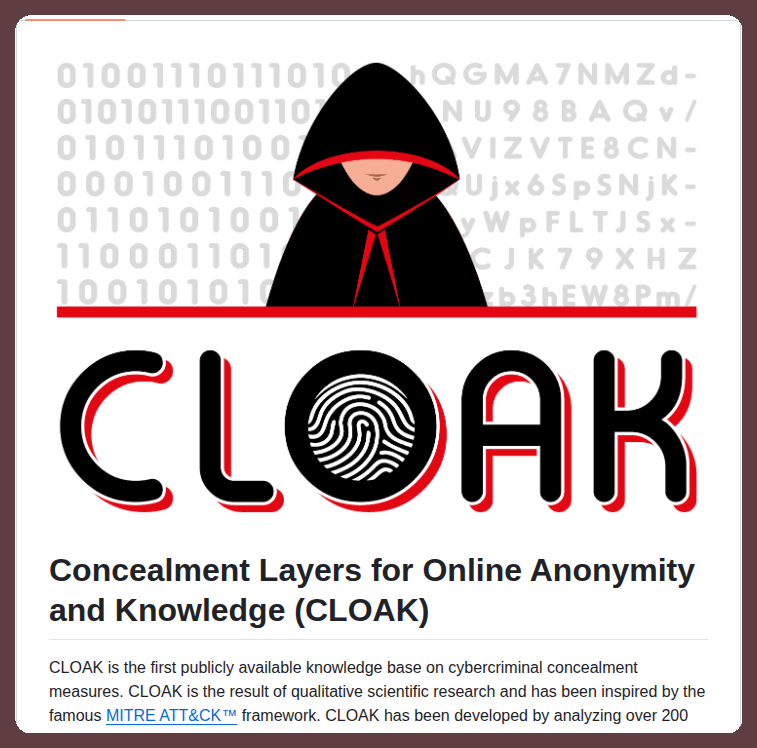 Knowledge base on cybercriminal concealment techniques

github.com/Mickinthemiddl…