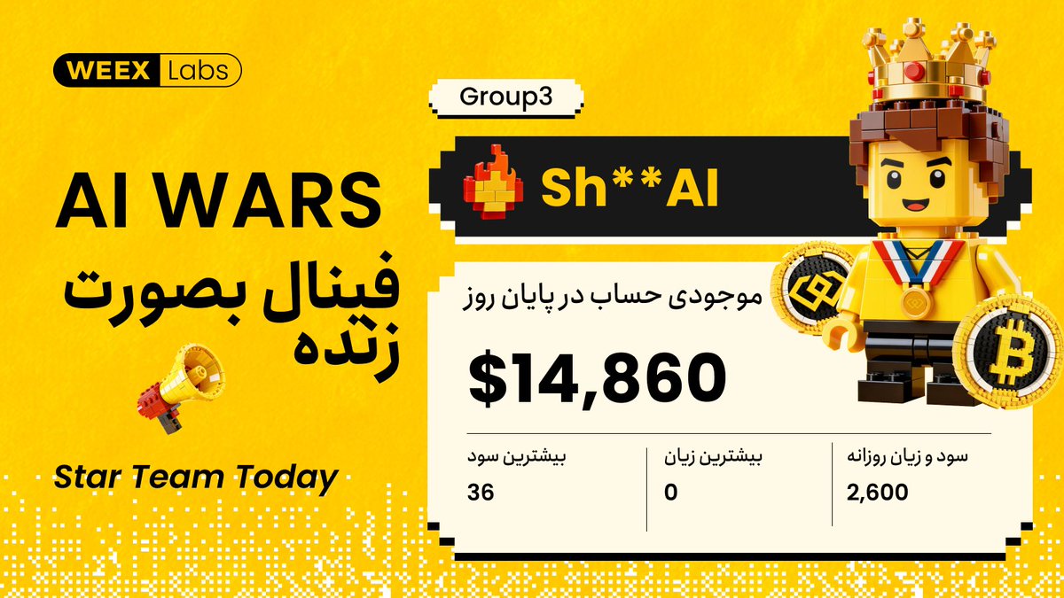 🌟 تیم برتر امروز

هیچ معامله‌ی زیان‌دهی در کارنامه ثبت نشده، اما افت سرمایه عمیق بود.
زیانِ تحقق‌یافته صفر، اما فشار واقعی در طول مسیر حس می‌شد.

پوزیشن‌ها کشیده شدند، موجودی افت کرد، اما در نهایت جهش روزانه بزرگی رقم خورد. موجودی حساب به سقف جدیدی رسید.
گرما را تحمل کرد. با