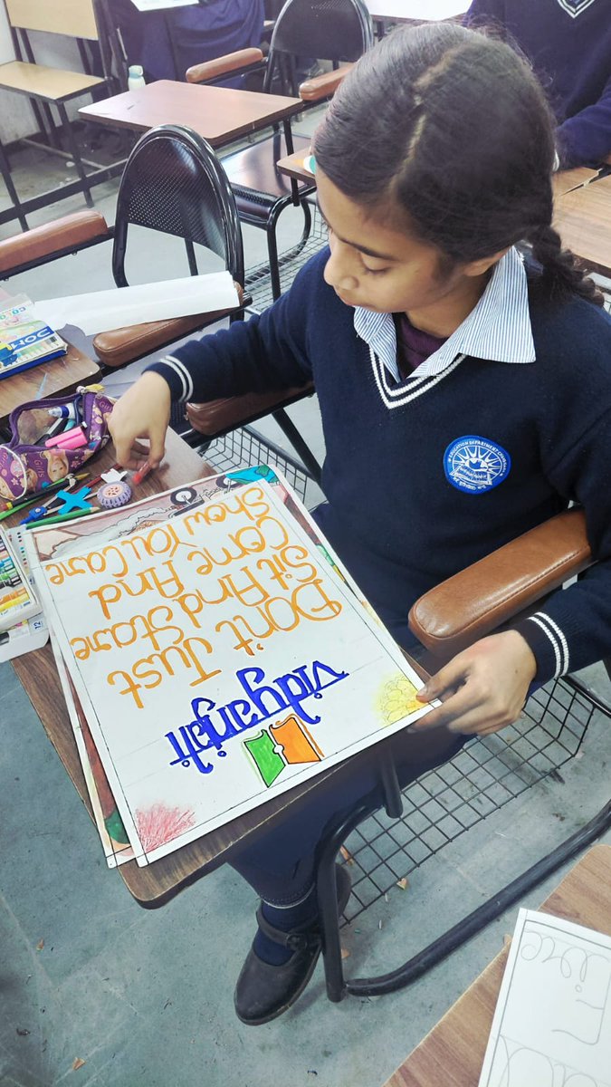39Gmsss's tweet photo. Under Vidyanjali Programme, poster making and slogan writing competitions was conducted in GMSSS 39 C Chandigarh to foster awareness, creativity, and active participation among students.
@SchoolEduChd
@vidyanjali_edu
@vidyanjalichd
#Vidyanjali https://t.co/7xYNXxu1FX