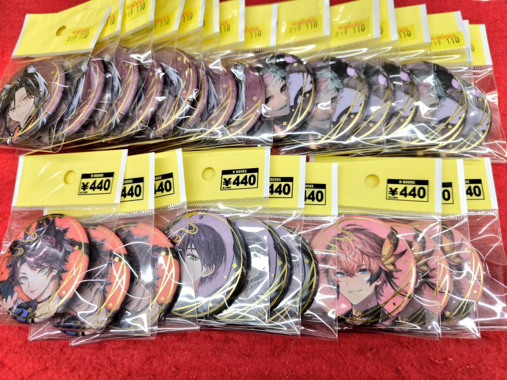 入荷情報】にじさんじ 妖怪万化 和紙缶バッジ シェリン、力一、ウェン