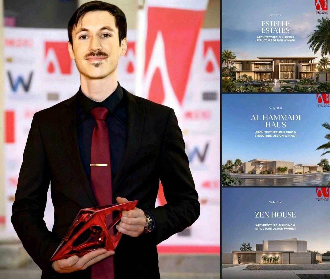 Proud to share three of my favorite #villas have won best #architecture  and #design award. 
Architect &amp; Designer: #DrewGilbert 
Estelle #villa Construction Status: 90% , Area: 40,000 sqft, #AlKhawaneej #Dubai
#AlHammadi #house #sustainable #luxury #privateresidence #RealEstate