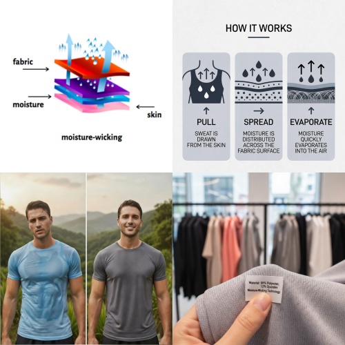 Moisture wicking fabric adalah kain berteknologi manajemen kelembapan yang secara aktif menarik keringat dari kulit ke permukaan luar kain agar cepat menguap, sehingga tubuh tetap kering. Penasaran bagaimana cara kerja dan manfaatnya? Simak yuk fitinline.com/article/read/a…