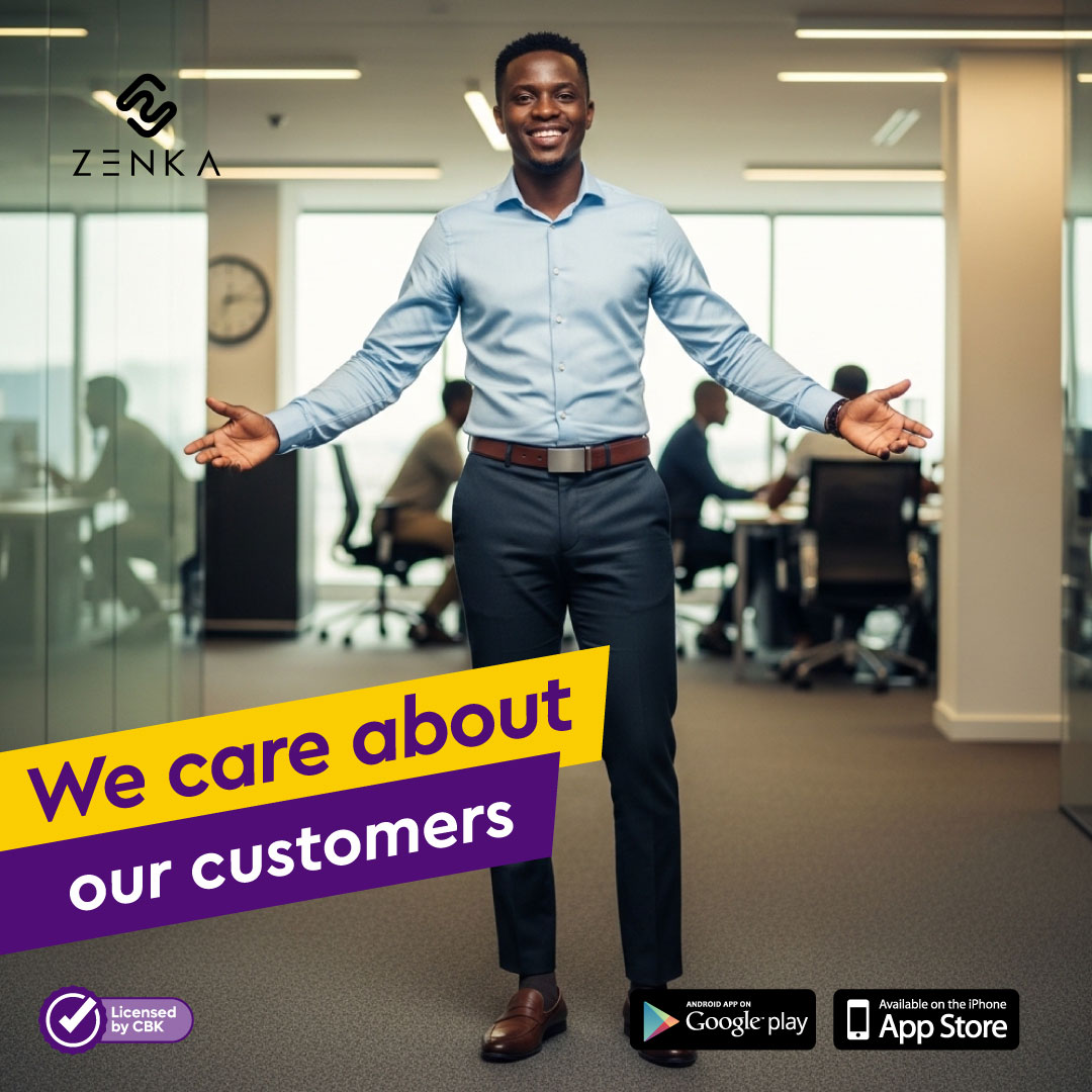 We have an open arm policy towards our customers. Feel free to reach out and ask as many questions as possible about our services and how best we can support you. Usiogope kuongea.
Connecting you to #zenka