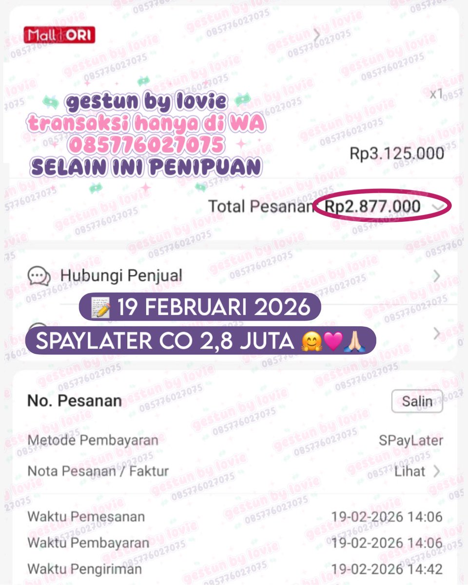 BUAT KAMU YANG LAGI CARI SPAYLATER CO!!! YOK MAMPIR SINI 👀🩷

📝19 FEBRUARI 2026
— Spaylater CO 2.100.000✅
— Spaylater CO 2.800.000✅

gestun handle by, <a href="/ilovystore/">its Lovie. OPEN (WA ONLY)</a>.