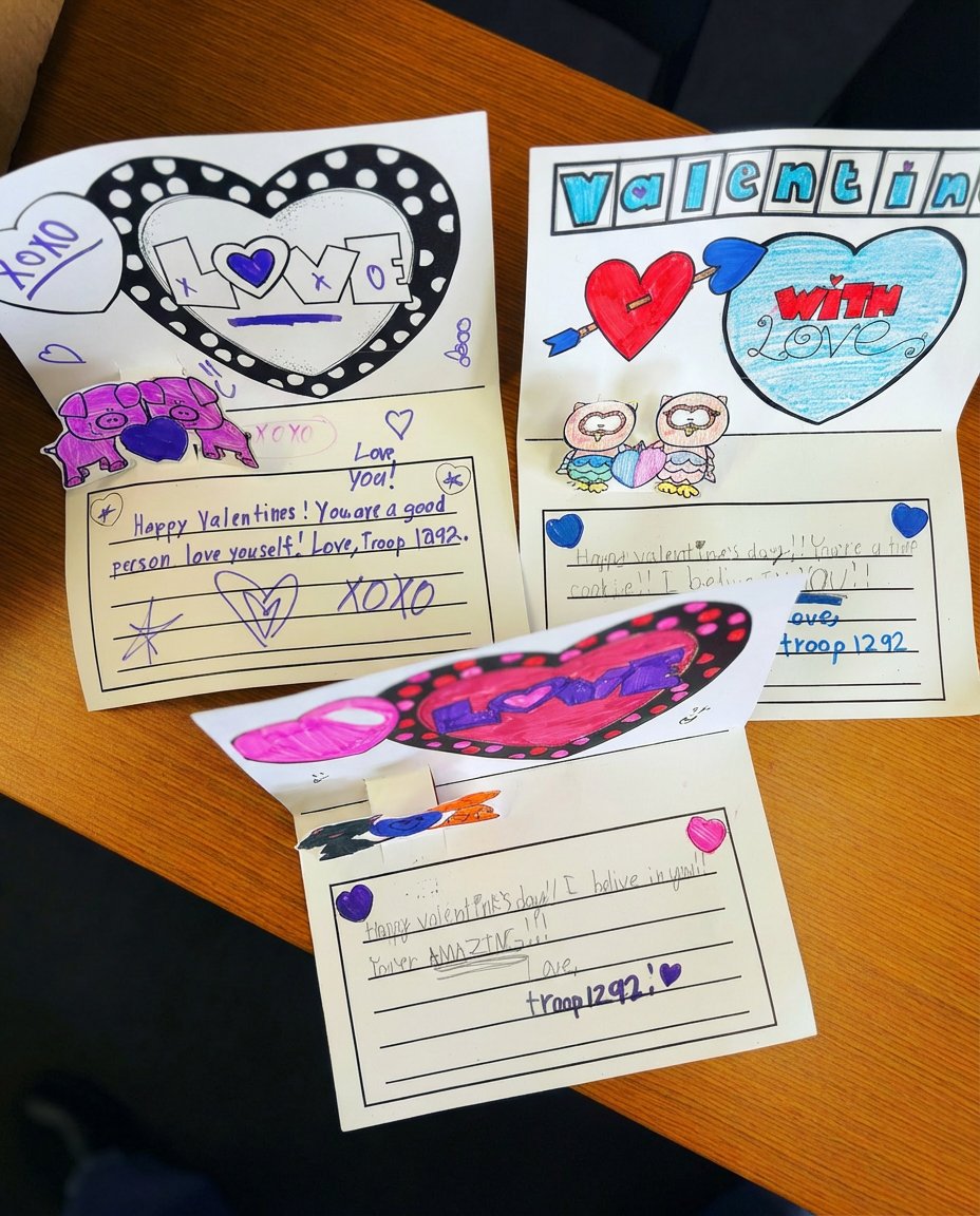 Valentine’s Day felt extra special for our students this year. Girl Scout Troop 1292 created care bags filled with treats and handwritten cards, reminding students they are seen and supported.

Huge thanks to Jennifer and Troop 1292 for helping us. #RobynesNest #GirlScouts
