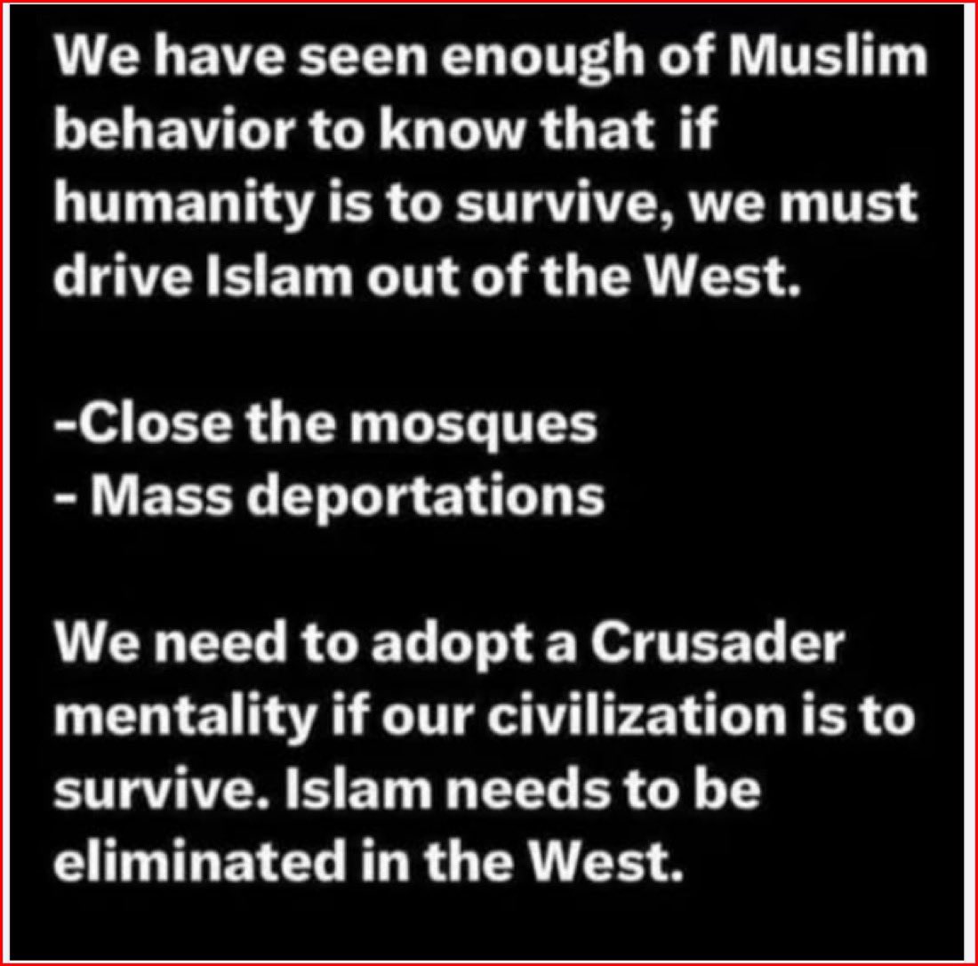 Adopt Crusader mentality or perish!