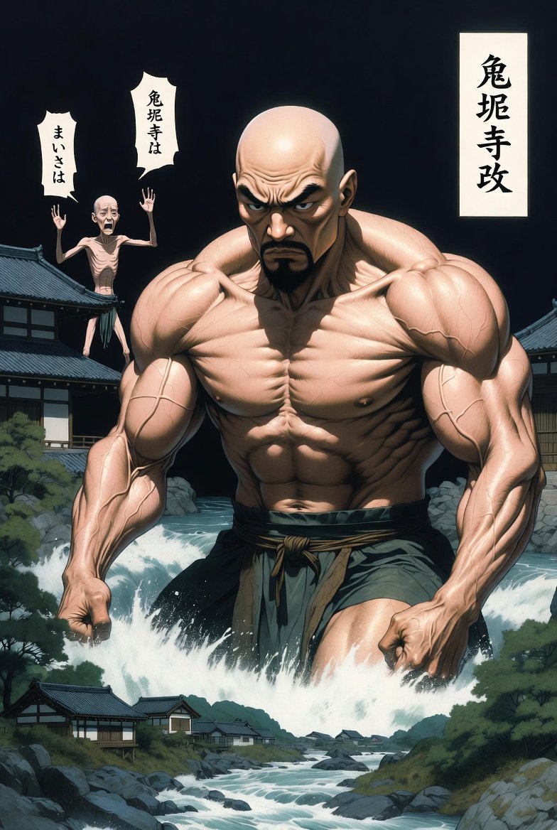 Chiron77121's tweet photo. ギャグ日の芭蕉さんのマッスオをGrokに打ち込んだら出来た産物。私は何をやってるんだろう… https://t.co/LXLeQU2dJK