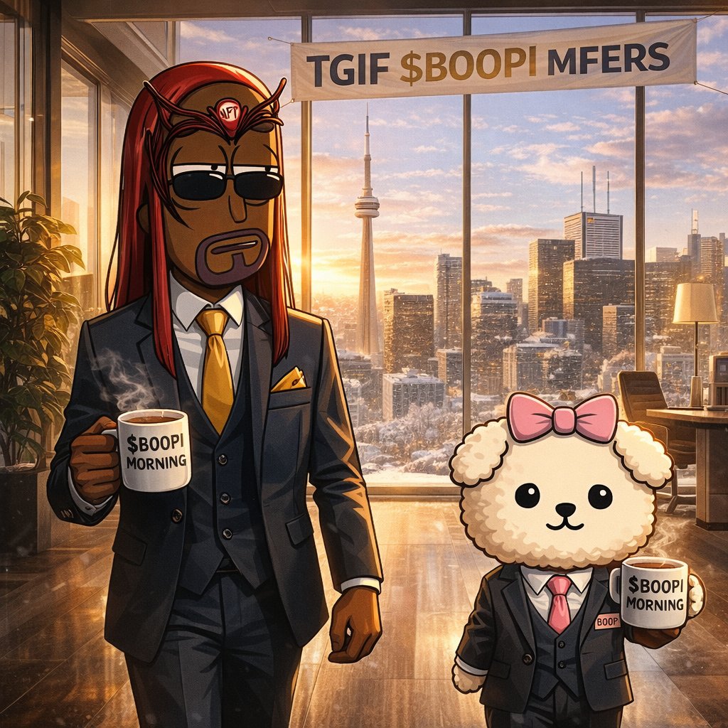 YO TGIF MFERS‼️
GOOD MORNING EVERYON!🌤️

FRIDAY GRIND GO EXTRA HARD!💯
GM BACK &amp; SEND $BOOPI NOW MFERS!🐶📈

S/O <a href="/BoopiOnSOL/">BOOPI</a>

#BOOPI $BOOPI