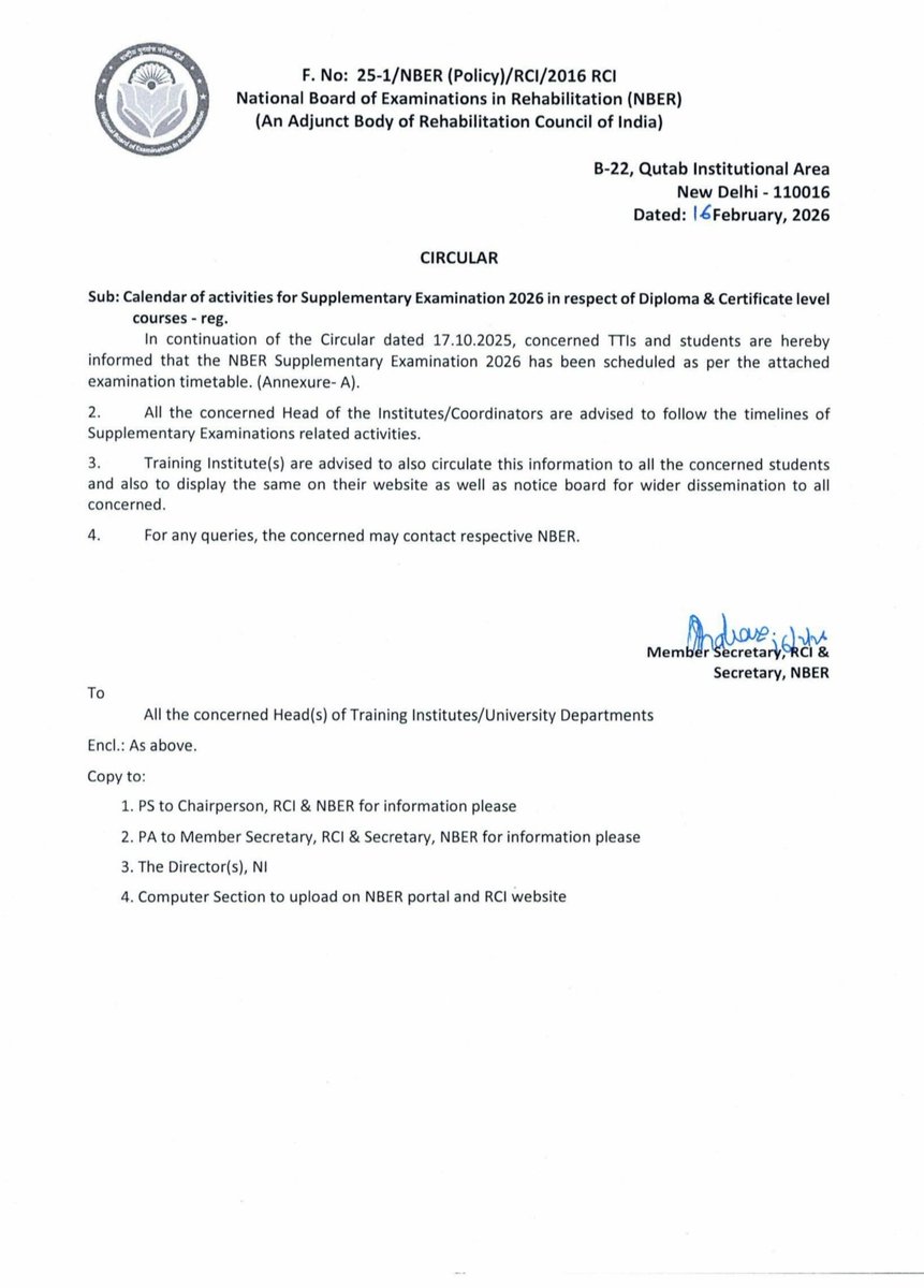 Rehabilitation Council of India (RCI) tweet media