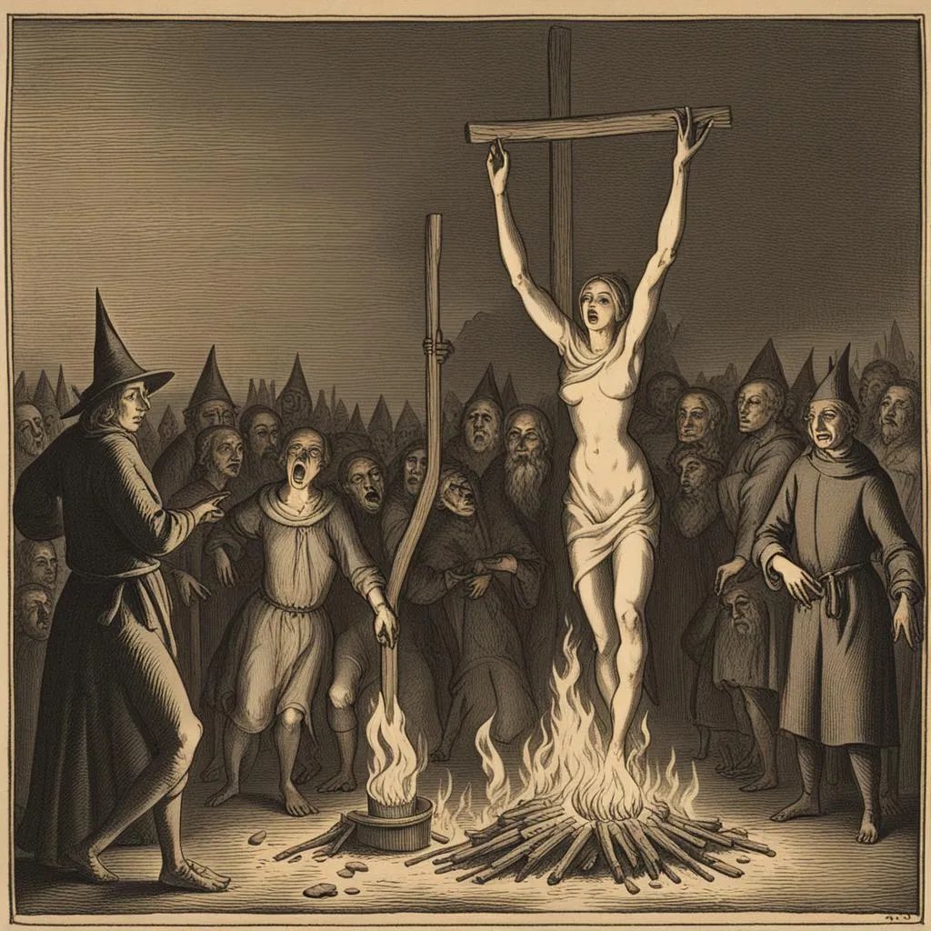 monidipadey's tweet photo. Instead of talking of Sati in India (which was anyway exaggerated to suit the white man’s narrative) why don’t you first focus on how your men treated their women?!

Your people were selling wives when they wanted to end the marriage. The wife was led by a halter and sold to a new partner, thereby effecting a de facto, if not de jure, separation. This 17th century wife selling custom continued as late as early 20th century. In one of the last reported incidents of a wife sale in England, in 1913, a woman had said that she was sold to one of her husband's workmates for just £1.

Your famous witch trials, which primarily targeted educated-rich- single women (including widows), had 40000-60000 killed between the 15th and 18th centuries. These women were burned alive at the stake or hanged after severe torture, which often included sexual abuse. In some areas, like Scotland, women were often strangled first before their bodies were burned.

The Holy Roman Empire saw some of the most severe witch hunts, like the Salem Witch Trials (1692–1693). 

People who live glass houses should not throw stones !