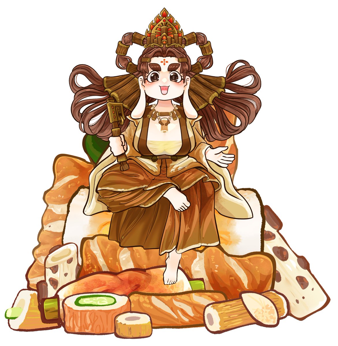 ちくわ大明神】 #自分で生み出した一次創作オリジナルキャラを流そう