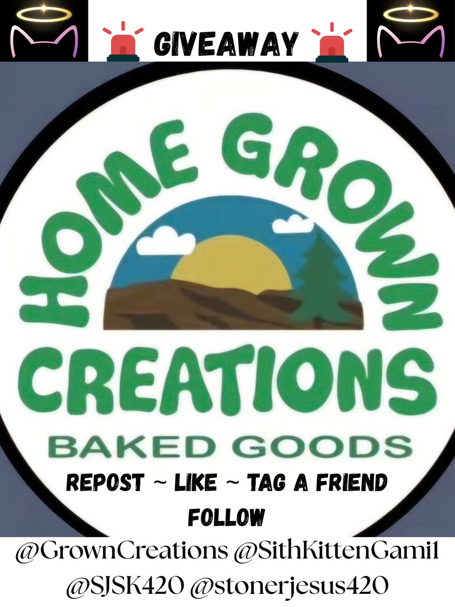 🚨IT'S GIVEAWAY TIME!🚨

Want to win an awesome sample pack of infused goodness? Here's how:

Follow

<a href="/GrownCreations/">Home Grown Creations</a> 
<a href="/SithKittenGami1/">SithKittenGaming</a> 
<a href="/stonerjesus420/">Stoner Jesus™</a> 
<a href="/SJSK420/">Stoner Jesus/SithKitten Productions</a> 

LIKE &amp; REPOST this post &amp; TAG a friend in the comments!

*Must be in the U.S. to win
*Must be 21 years of age or