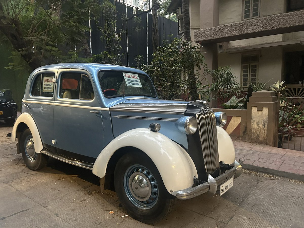 maybatra's tweet photo. In the chaos of big city, these are the cuter moments… someone is selling this beauty - just parked outside for passerby’s to see. https://t.co/EIMb5YH7Es
