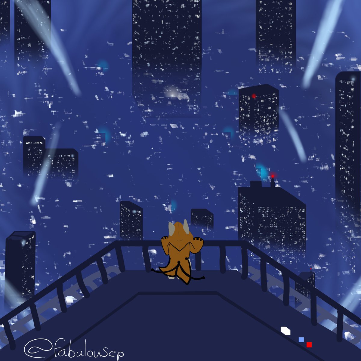 Fabulousep's tweet photo. City view (Character: Jubei) https://t.co/WMMNVvEMdT