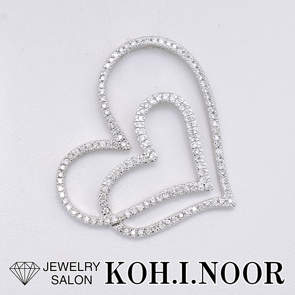 本日の商品「ダイヤモンド 0.69ct 18金ホワイトゴールド K18WG ハート